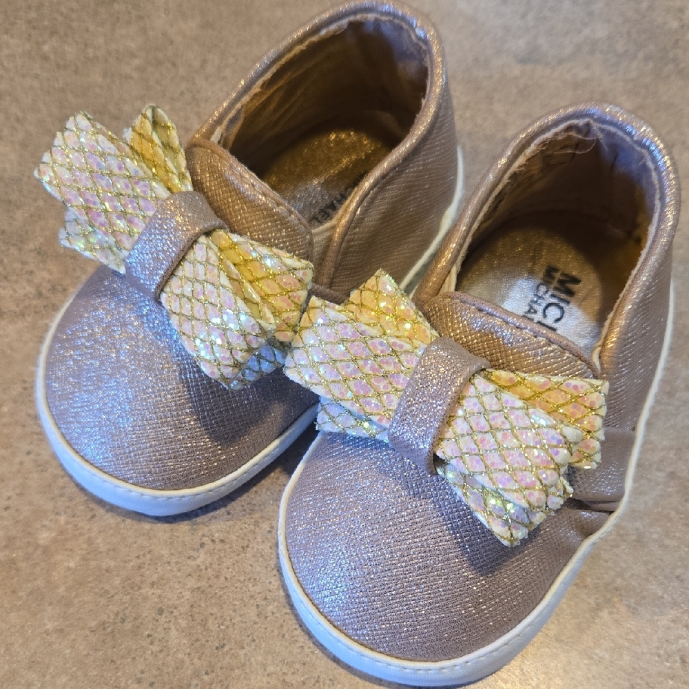 MICHAEL Michael Kors Baby Bowi Rose Gold Bootie Shoes
